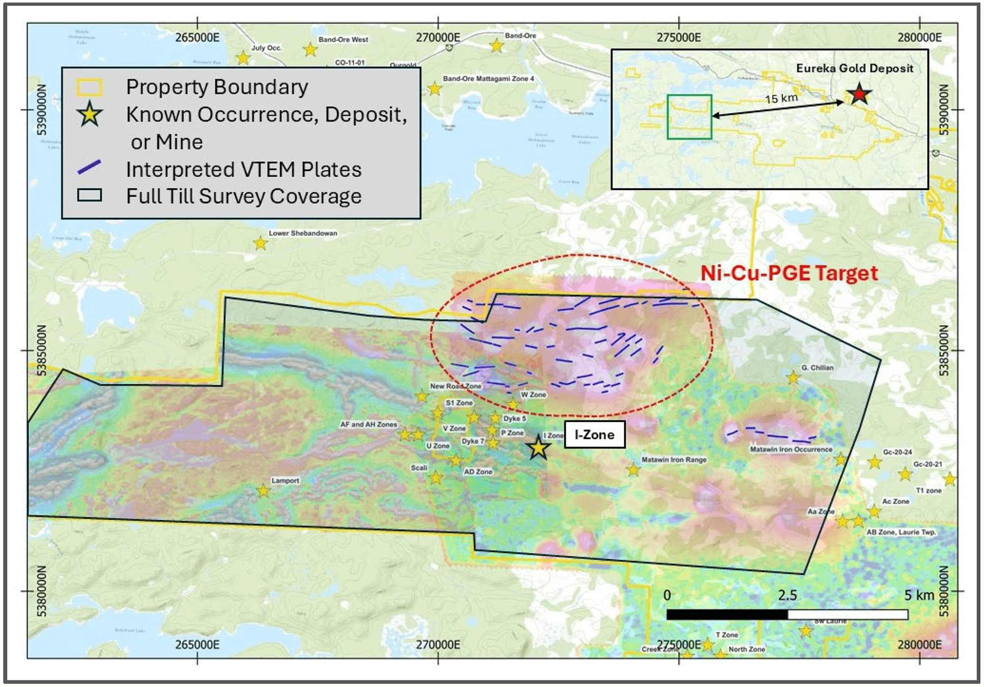Map of the 2024-2025 Regional-Scale Till Survey - Western Portion of Delta-1 Property